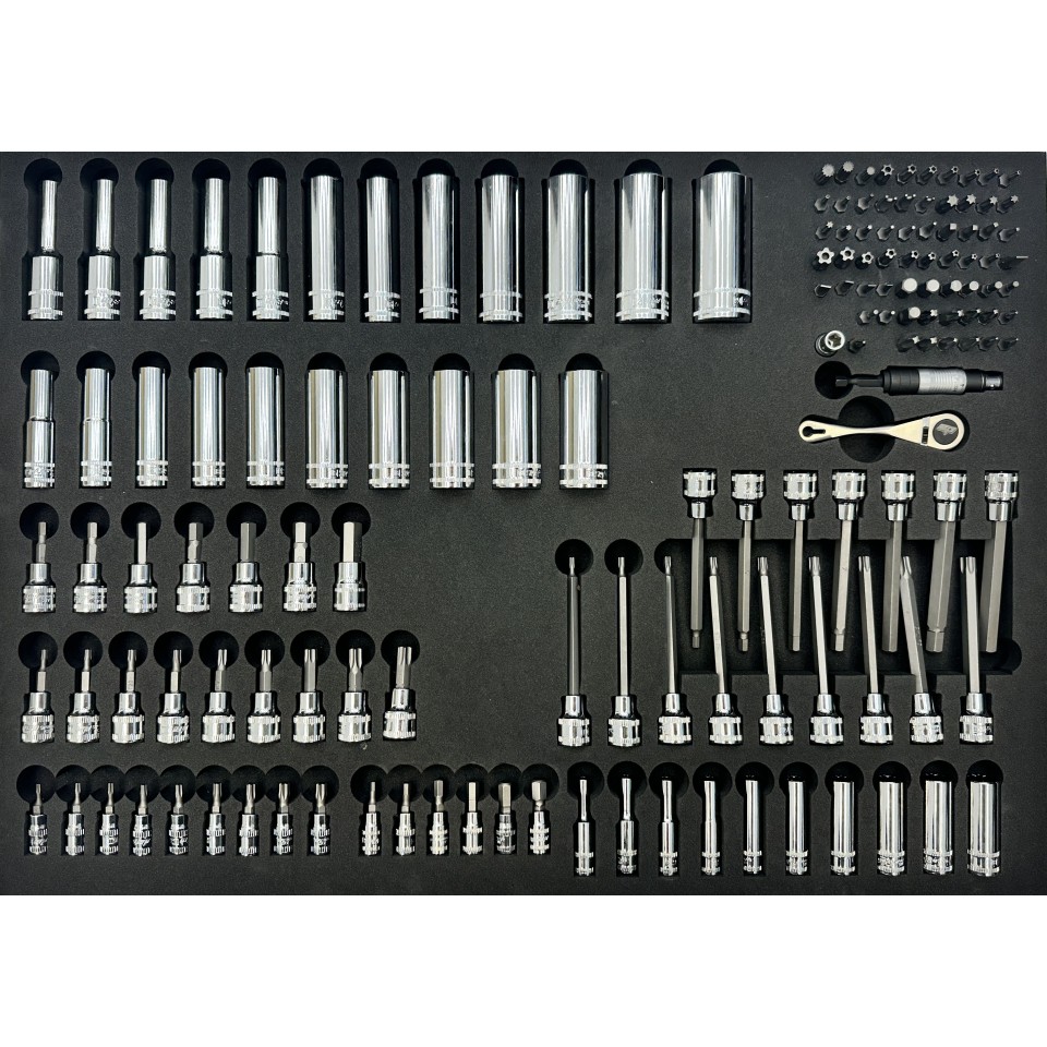 DEEP SOCKETS & BIT SOCKETS SET 147PCS IN EVA FOAM