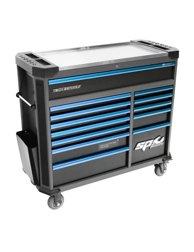 453 PC TOOLKIT IN TECH SERIES ROLLERCAB DIAMOND BLACK/BLUE 13 DRAWERS